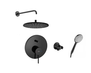 ONA 5 Lİ ANKASTRE BANYO SETİ TİTANYUM  SİYAH