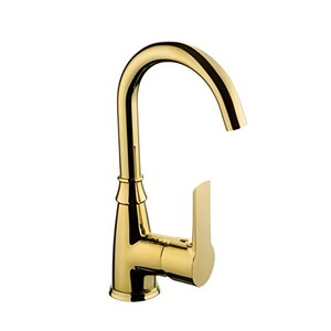 ALAMERA KUĞU LAVABO BATARYASI ALTIN