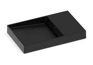 HORIZON TEZGAH ÜSTÜ LAVABOLA MAT SİYAH 600 X 380 MM