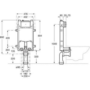  ROCA GÖMME SET / ACTİVE ONE HALF FRAME +AC3 KROM + KESME VALFI