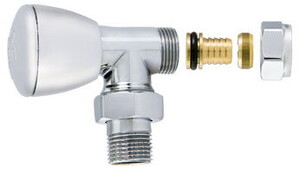 1/2' Köşe Radyatör Vanası - Krom PE-XB 16x2 (TDS)