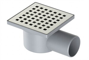 10x10 Y.Ç Q32  YER SİFONU MİDİ FLANŞLI