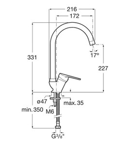  GLERA DÖNER ÇIKIŞ UÇLU  PULL DOWN EVİYE BATARYASI KROM